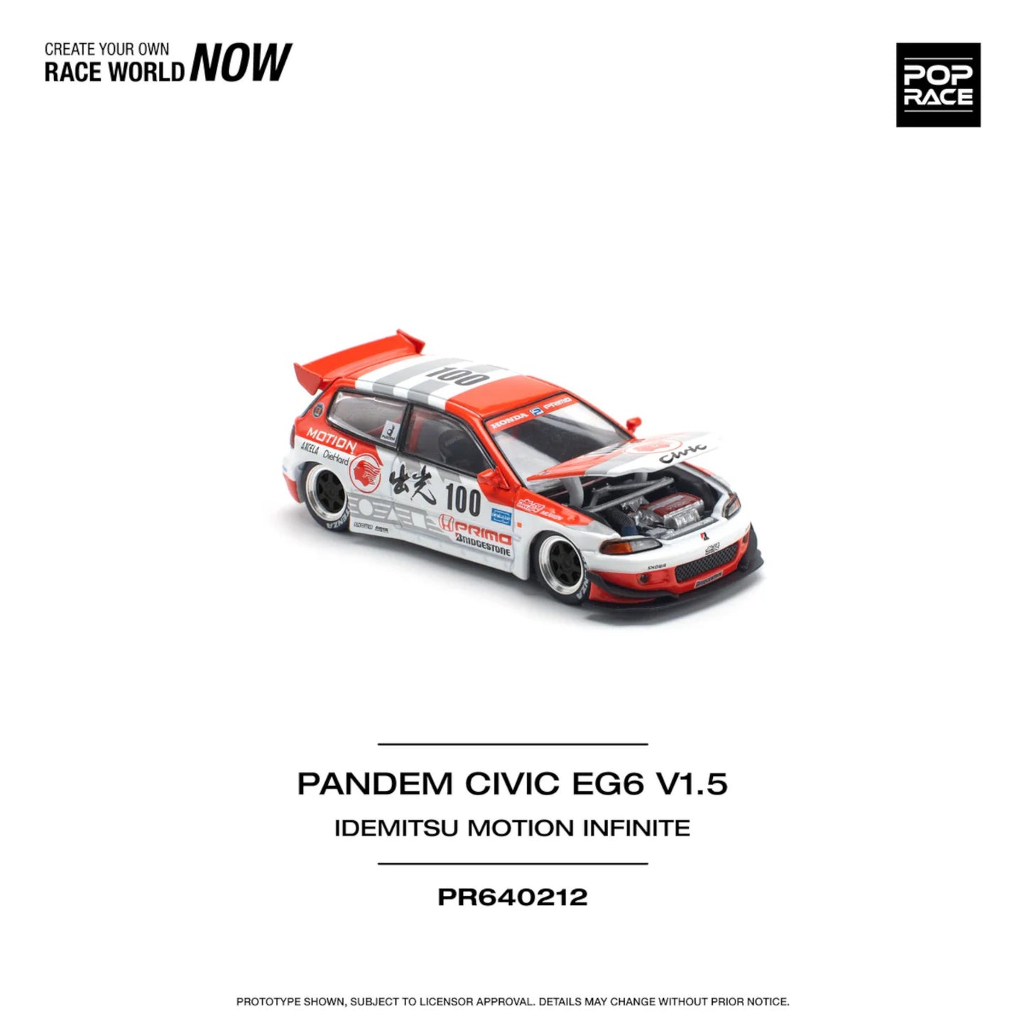 Pop Race - Pre-Order - Pandem Civic EG67 V1.5, Idemitsu Motion Infinite - PR640212