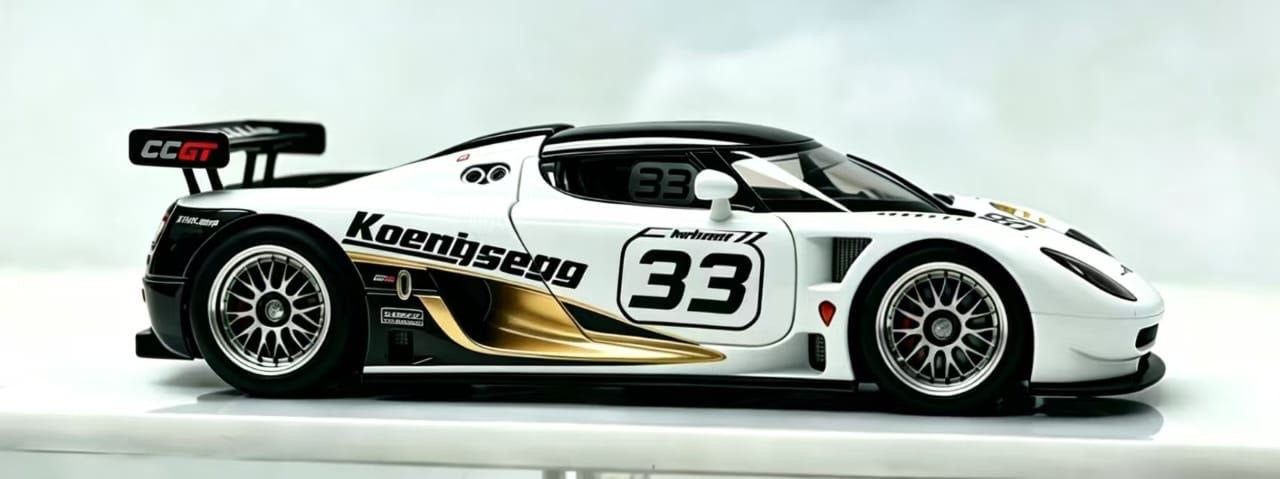 Autobots Models - Koenigsegg CCGT - White 33# - ABS64-CCGT-W33