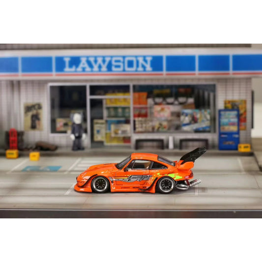 Street Weapon - Pre-Order - RWB 993 F&F with high tail, orange - STW215