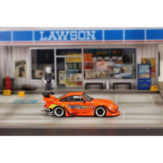 Street Weapon - Pre-Order - RWB 993 F&F with low tail, orange - STW214