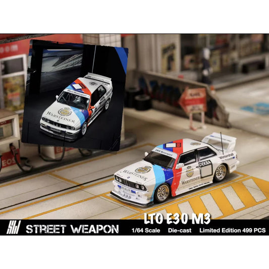 Street Weapon - Pre-Order - BMW LTO E30 *Warsteiner*, white/blue/red - STW208