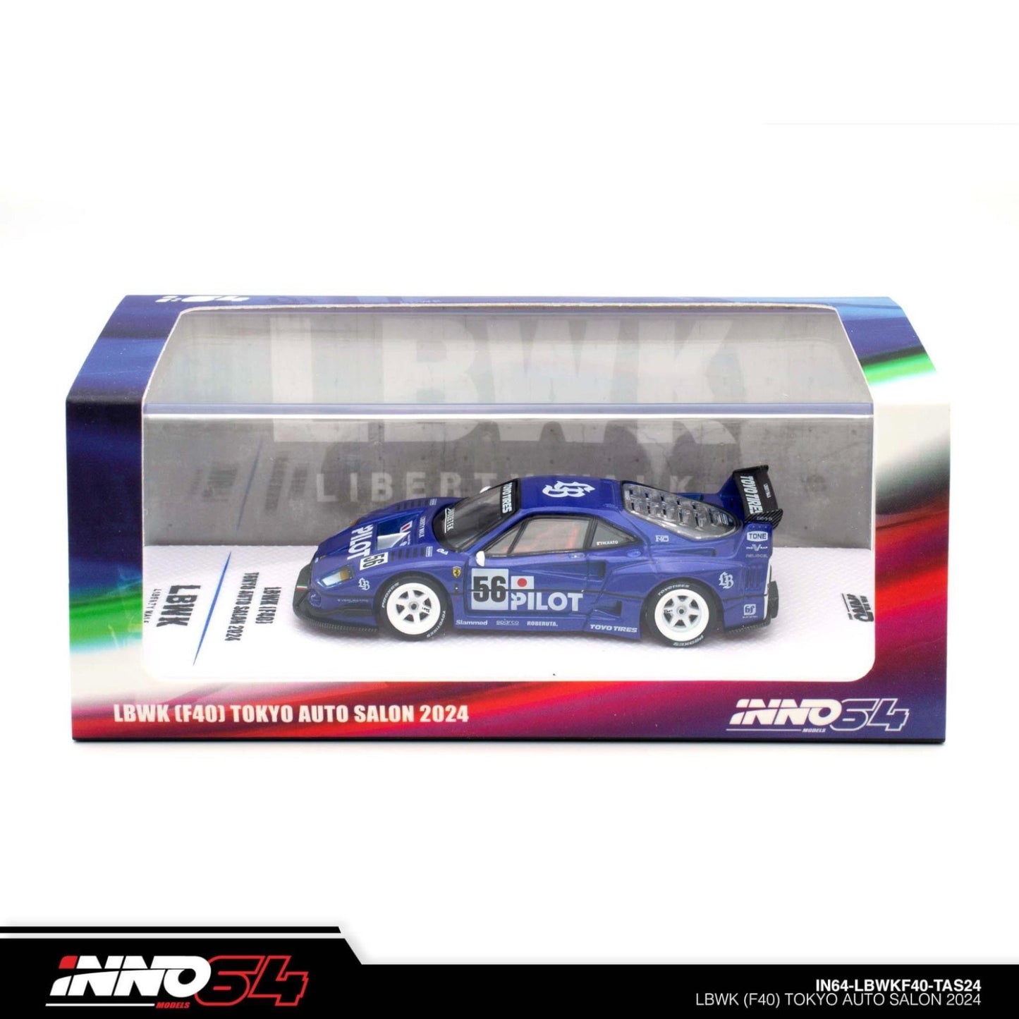 INNO64 - LBWK Ferrari F40 Tokyo Auto Salon 2024 - IN64-LBWKF40-TAS24 - 1:64