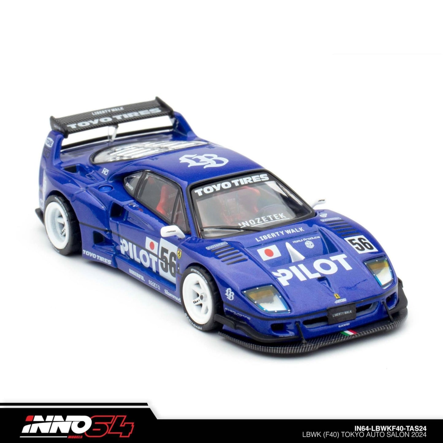 INNO64 - LBWK Ferrari F40 Tokyo Auto Salon 2024 - IN64-LBWKF40-TAS24 - 1:64