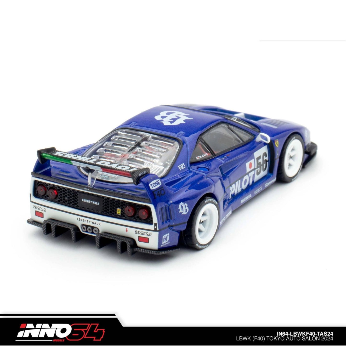 INNO64 - LBWK Ferrari F40 Tokyo Auto Salon 2024 - IN64-LBWKF40-TAS24 - 1:64