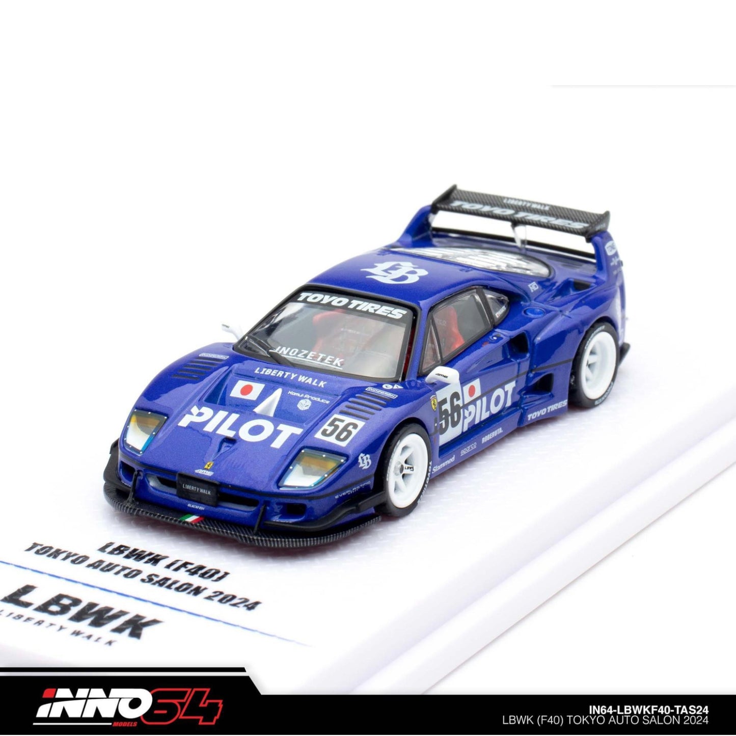 INNO64 - LBWK Ferrari F40 Tokyo Auto Salon 2024 - IN64-LBWKF40-TAS24 - 1:64