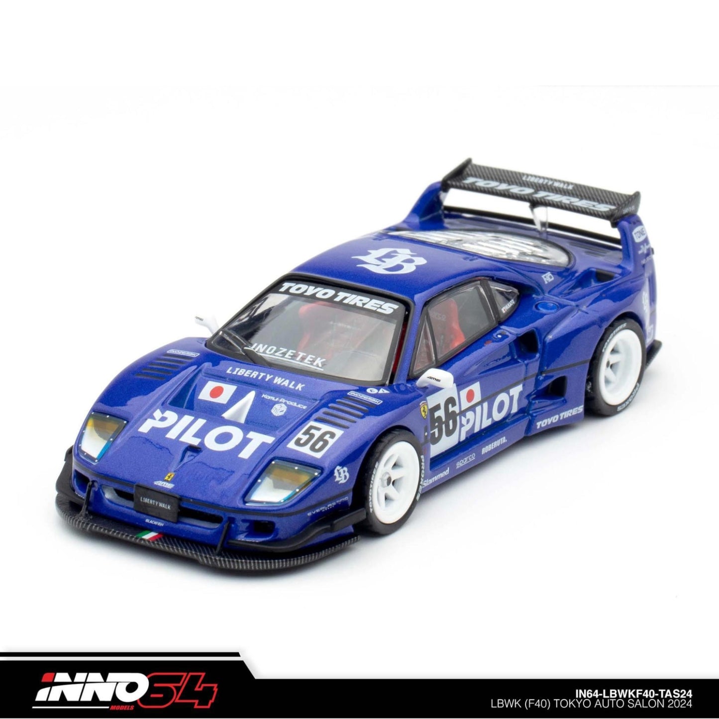 INNO64 - LBWK Ferrari F40 Tokyo Auto Salon 2024 - IN64-LBWKF40-TAS24 - 1:64
