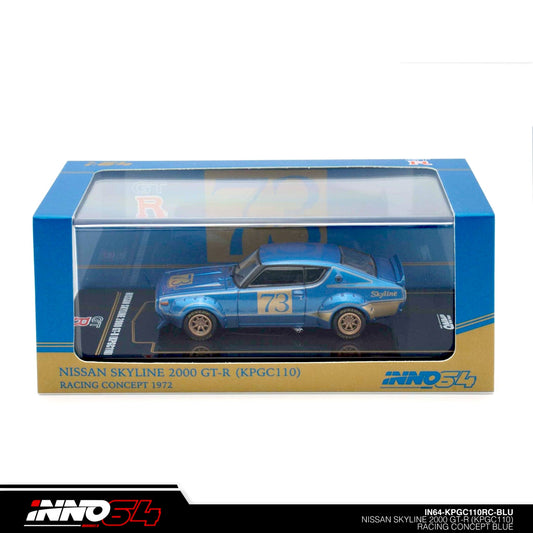 INNO64 - NISSAN SKYLINE 2000 GT-R (KPGC110) Racing Concept Blue - IN64-KPGC110RC-BLU - 1:64