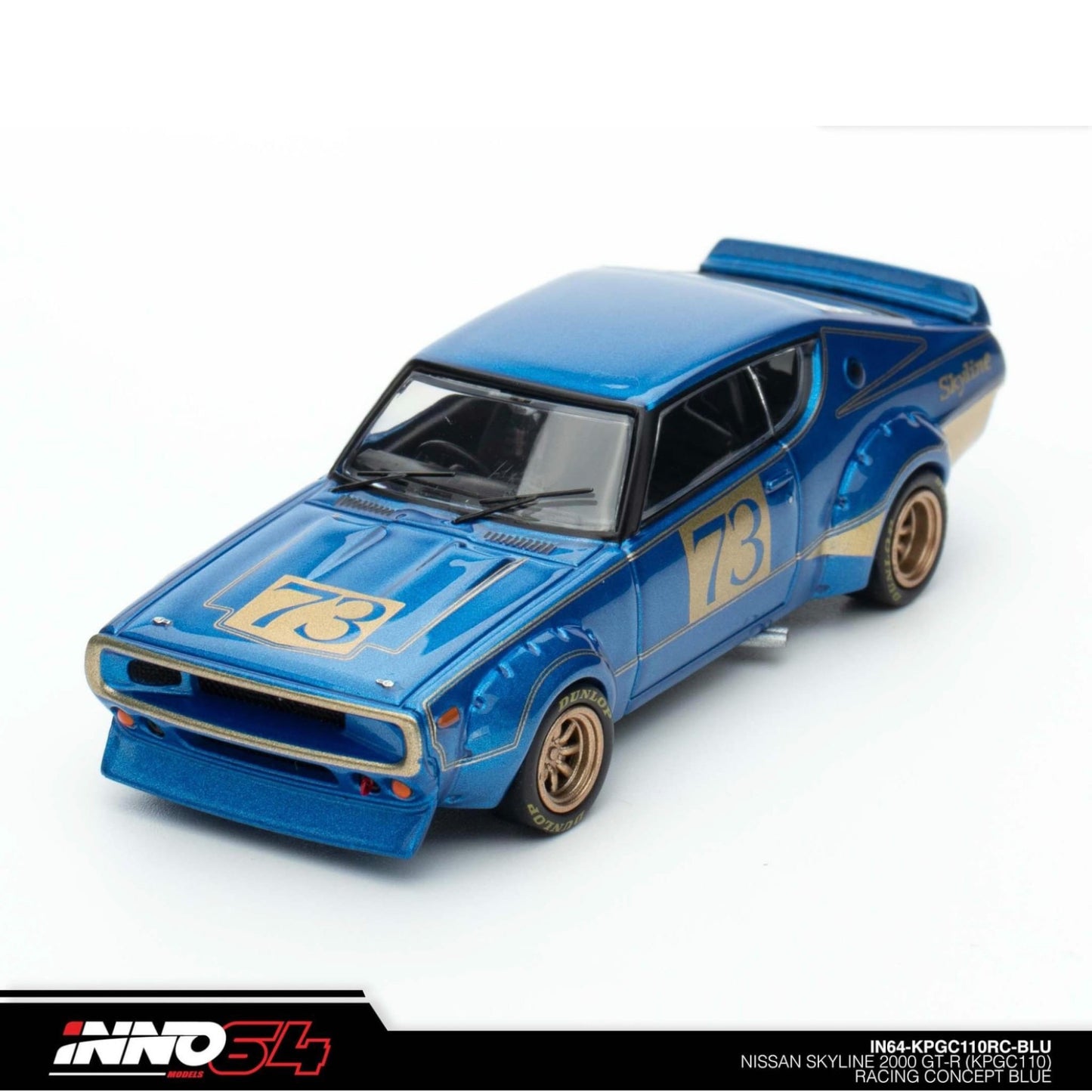 INNO64 - NISSAN SKYLINE 2000 GT-R (KPGC110) Racing Concept Blue - IN64-KPGC110RC-BLU - 1:64