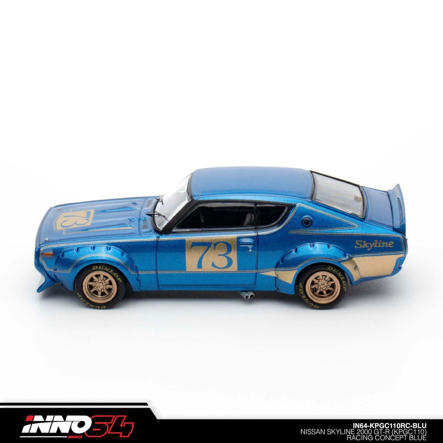 INNO64 - NISSAN SKYLINE 2000 GT-R (KPGC110) Racing Concept Blue - IN64-KPGC110RC-BLU - 1:64