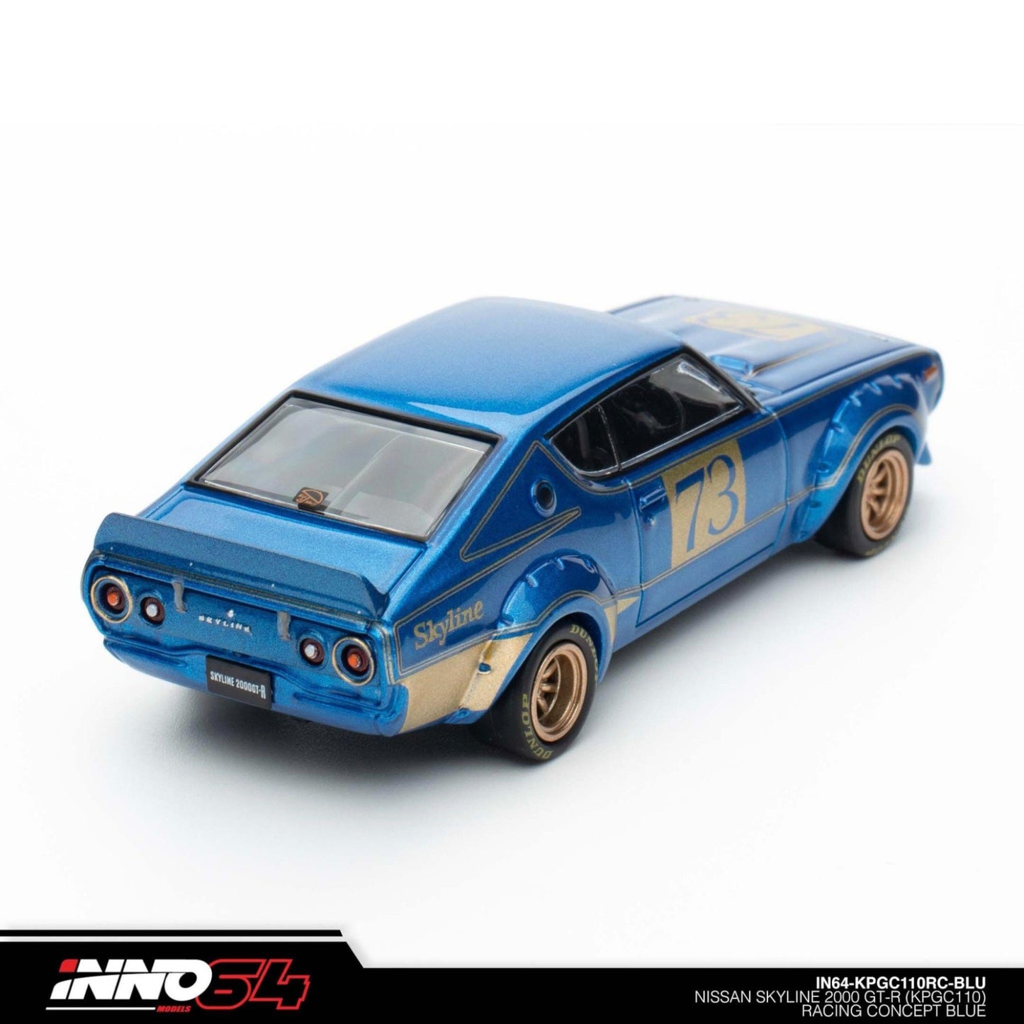 INNO64 - NISSAN SKYLINE 2000 GT-R (KPGC110) Racing Concept Blue - IN64-KPGC110RC-BLU - 1:64
