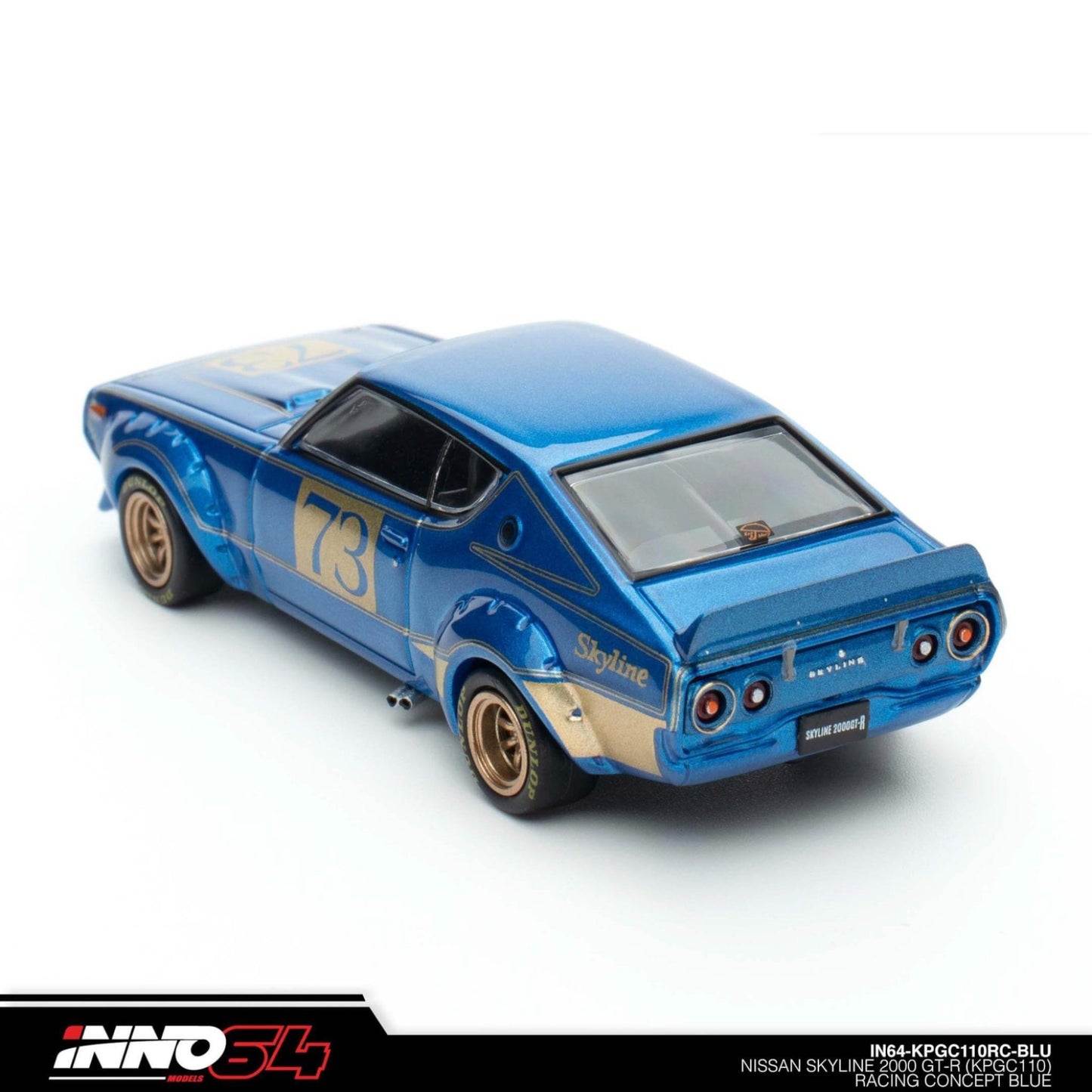 INNO64 - NISSAN SKYLINE 2000 GT-R (KPGC110) Racing Concept Blue - IN64-KPGC110RC-BLU - 1:64