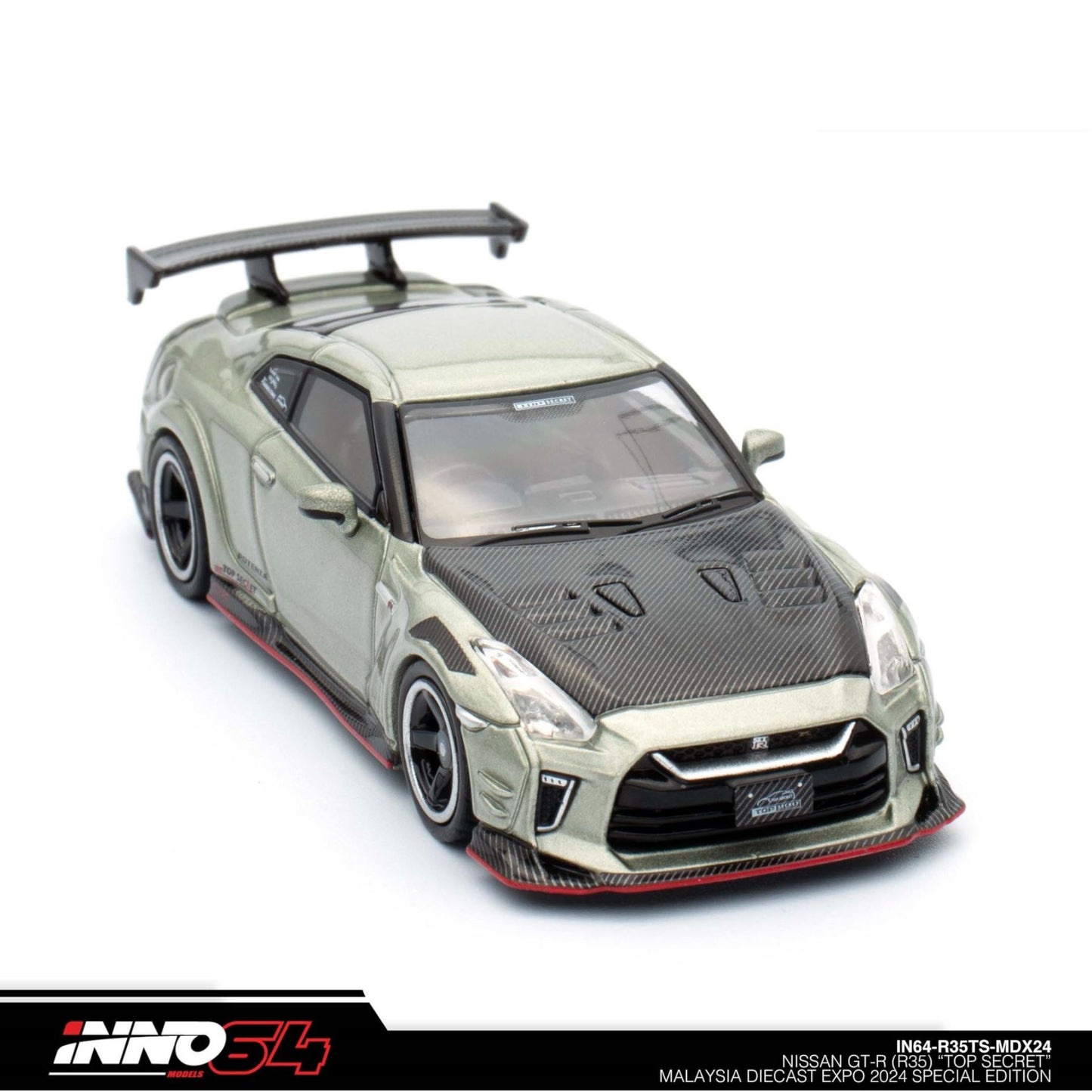 INNO64 - Nissan Skyline GT-R (R35) *Top Secret*, grey/black - 1:64 - IN64-R35TS-MDX24