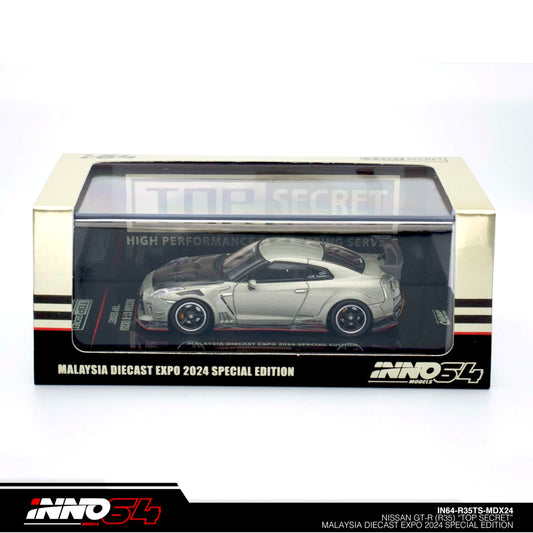 INNO64 - Nissan Skyline GT-R (R35) *Top Secret*, grey/black - 1:64 - IN64-R35TS-MDX24