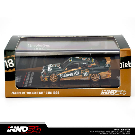 INNO64 - Mercedes-Benz AMG 190E 2.5-16 EVO II #18 Zakspeed "Diebels Alt' DTM 1992 - IN64-190E-ZS18 - 1:64