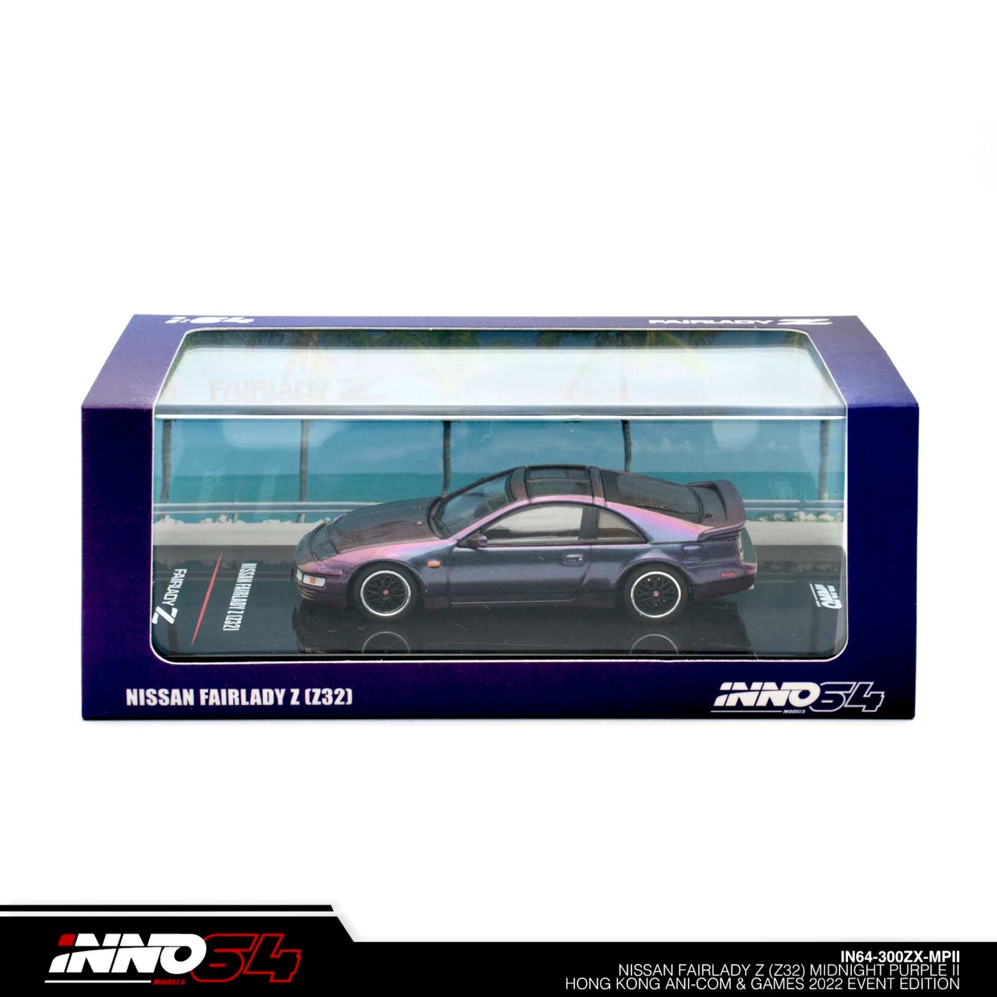 INNO64 - NISSAN FAIRLADY Z (Z32) Midnight Purple II - IN64-300ZX-MPII - 1:64