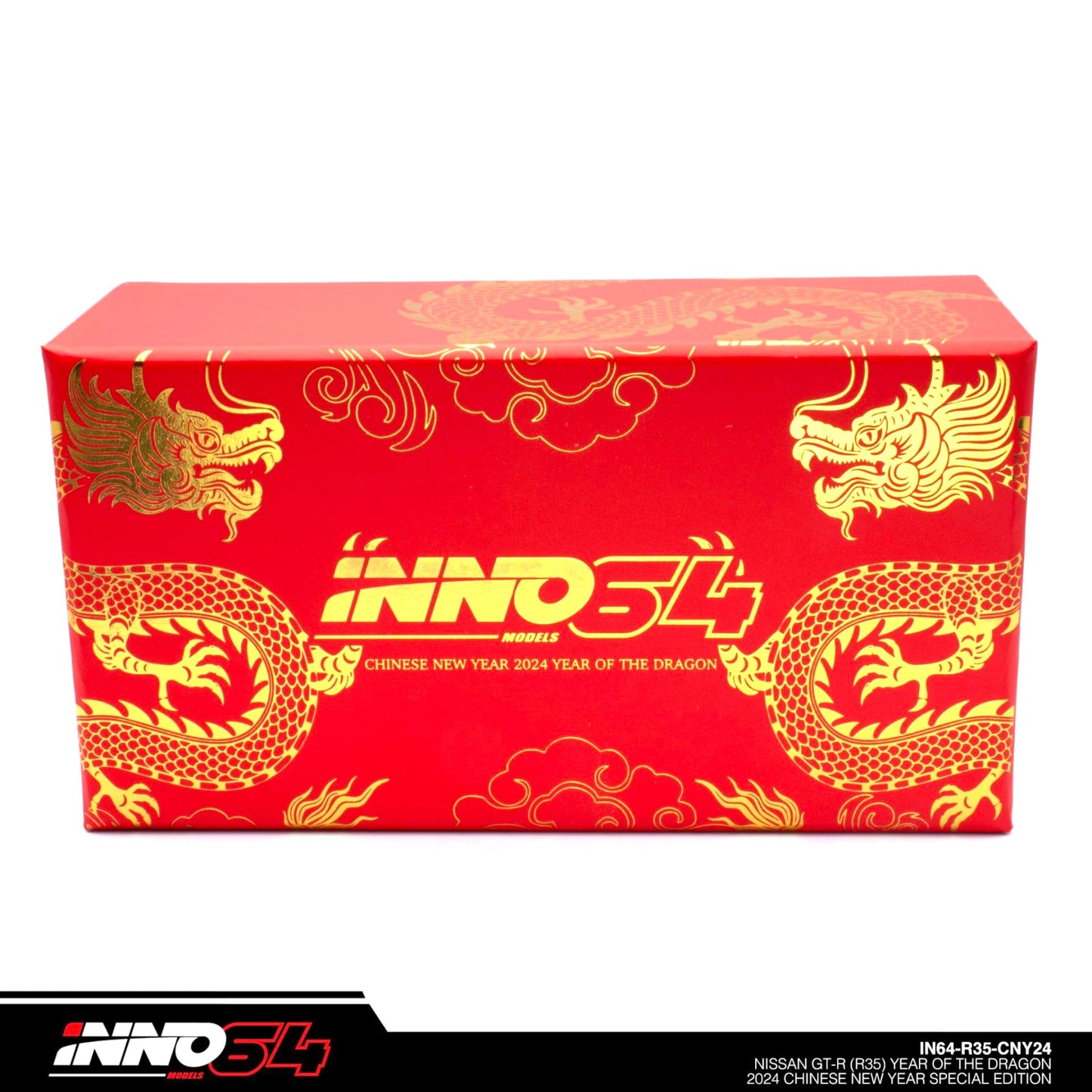 INNO64 - Nissan GT-R (R35) *Year of the Dragon 2024*, red/yellow - 1:64 - IN64-R35-CNY24