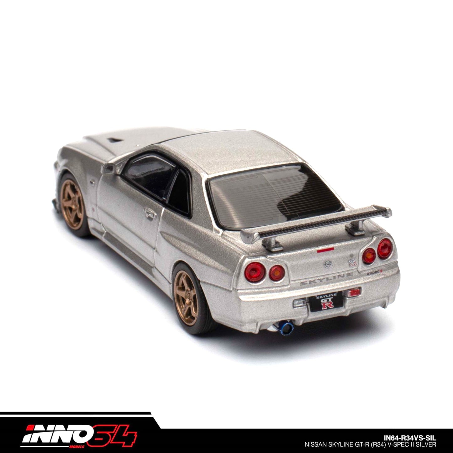 INNO64 - Nissan Skyline GT-R (R34) V-Spec II, silver - 1:64 - IN64-R34VS-SIL