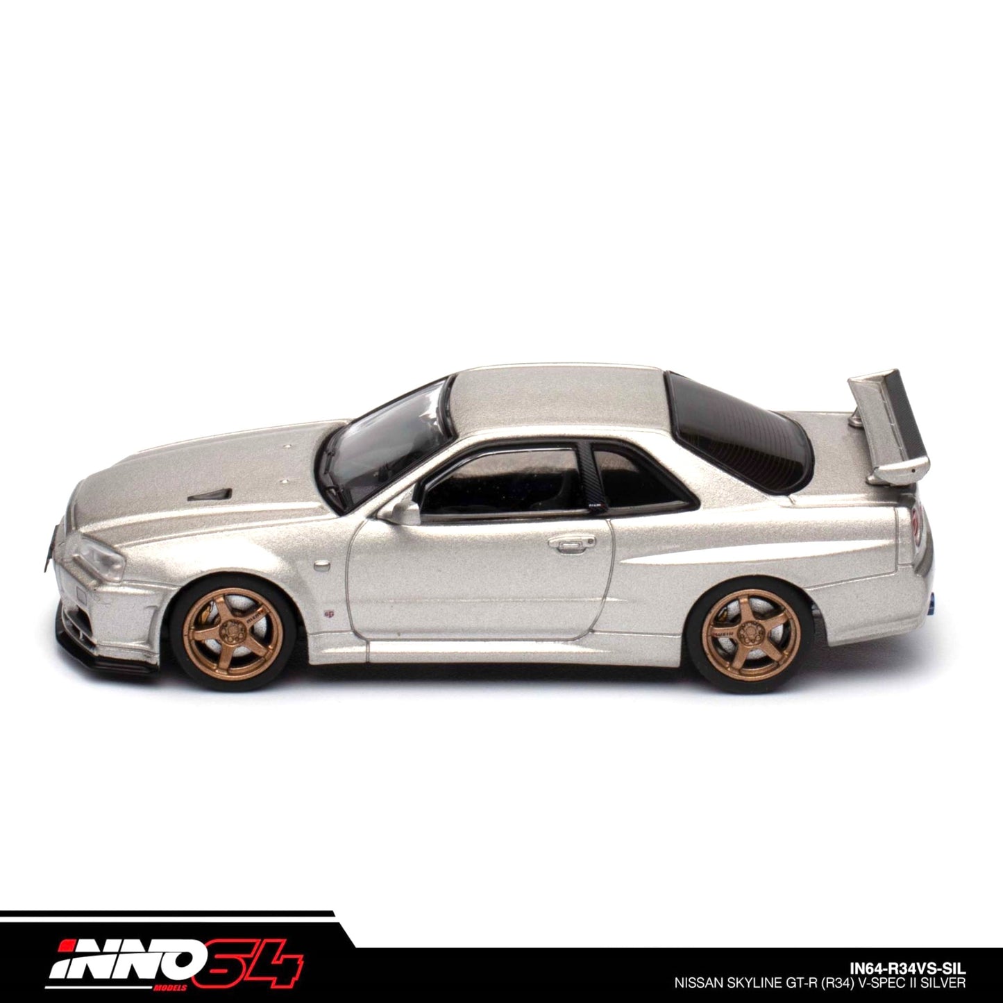 INNO64 - Nissan Skyline GT-R (R34) V-Spec II, silver - 1:64 - IN64-R34VS-SIL