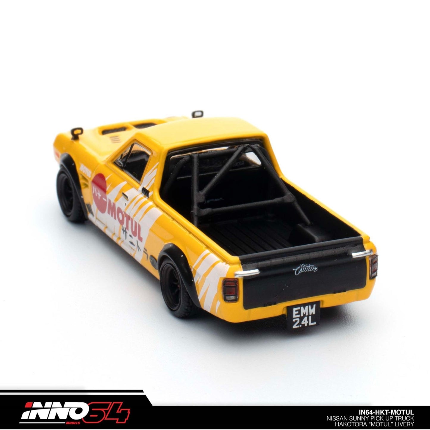 INNO64 - Nissan Hakotora Pick Up Truck *MOTUL* Livery, yellow - 1:64 - IN64-HKT-MOTUL