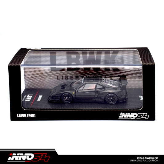 INNO64 - LBWK Ferrari F40, full carbon - 1:64 - IN64-LBWKF40-FC