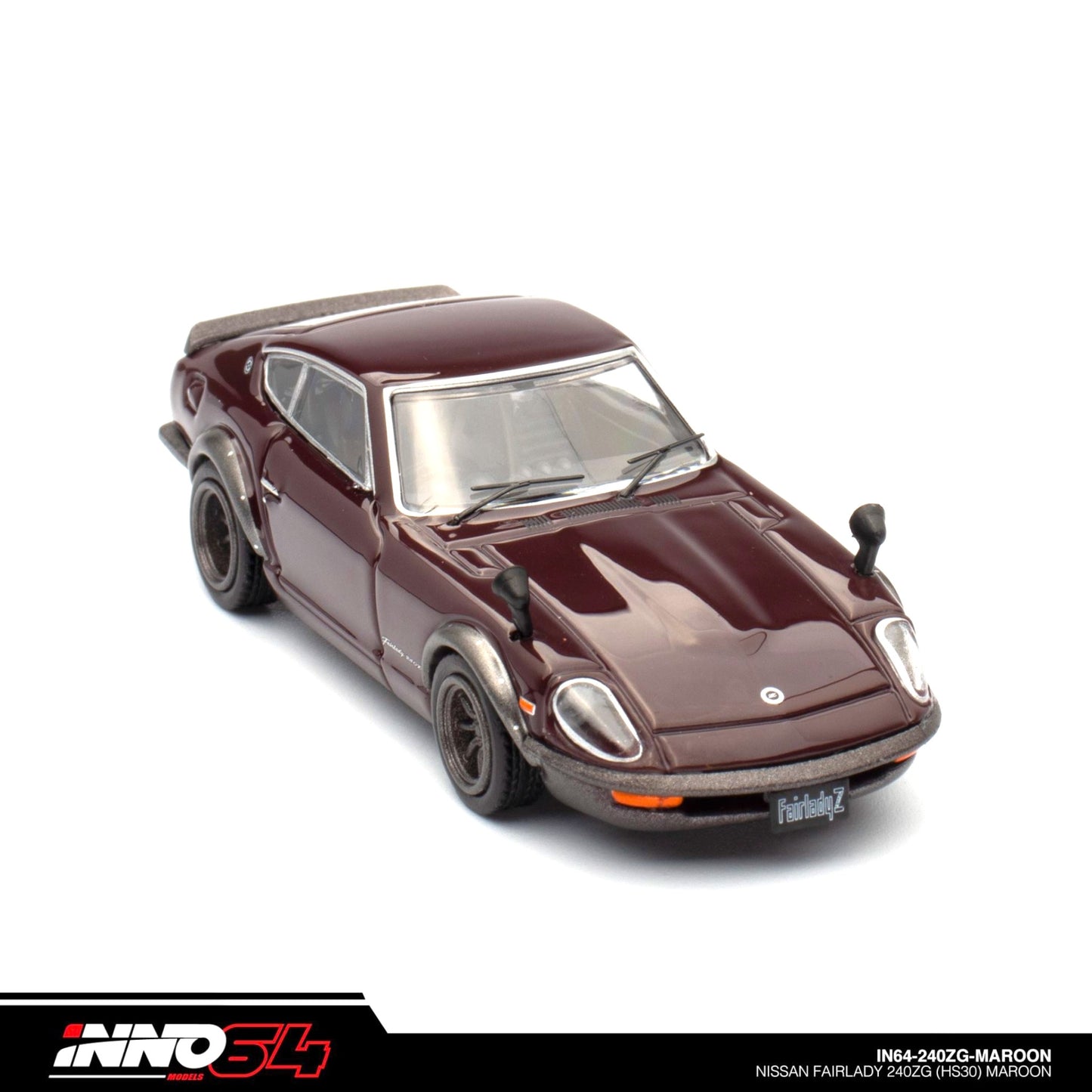 INNO64 - Nissan Fairlady 240ZG HS30, burgundy (dark red) - 1:64 - IN64-240ZG-MAROON