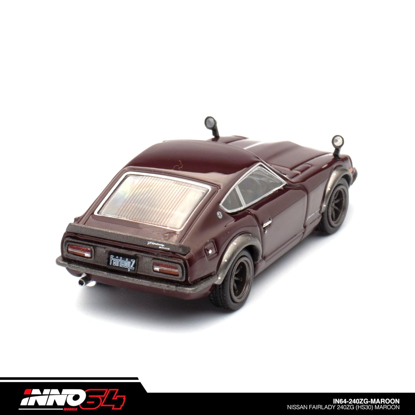 INNO64 - Nissan Fairlady 240ZG HS30, burgundy (dark red) - 1:64 - IN64-240ZG-MAROON