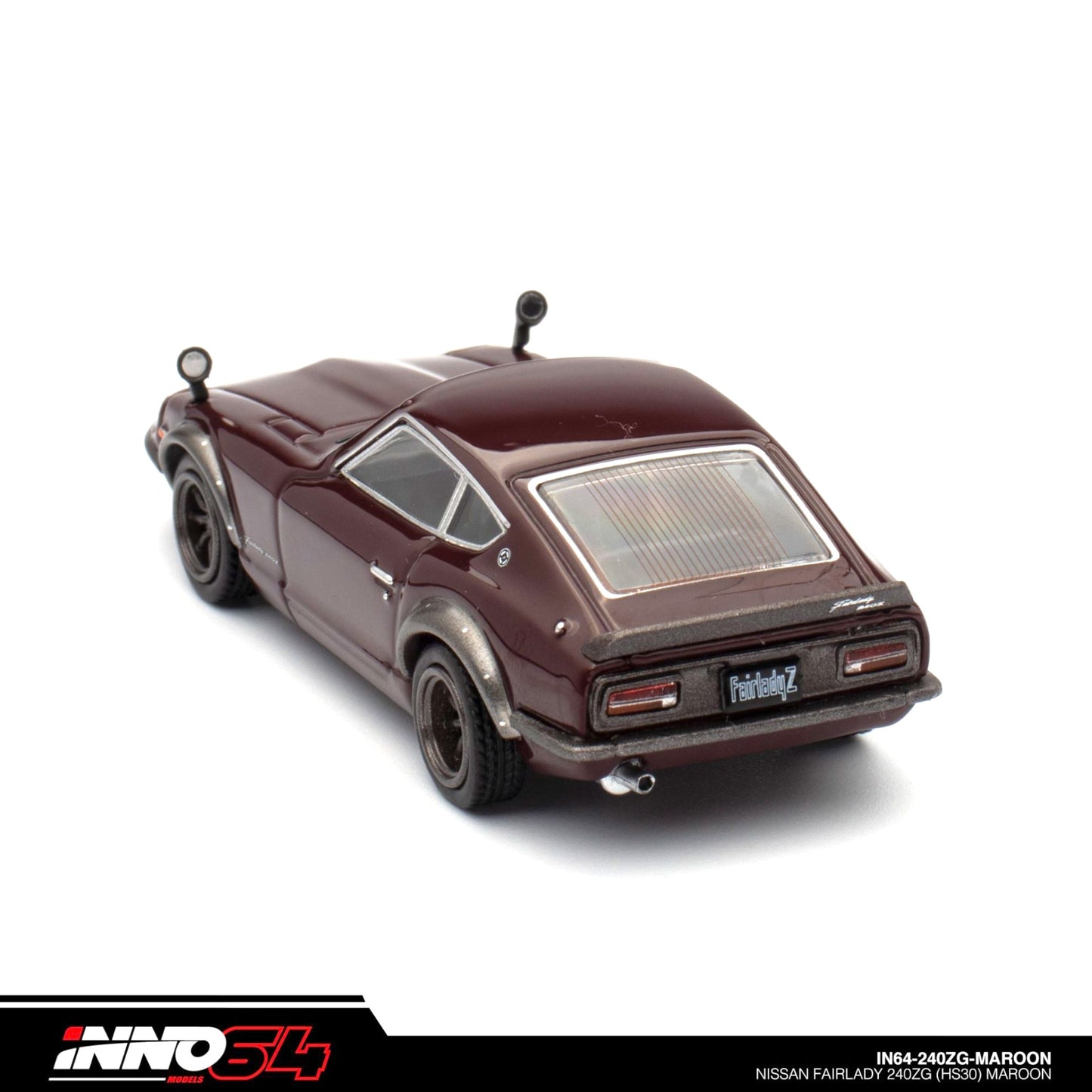 INNO64 - Nissan Fairlady 240ZG HS30, burgundy (dark red) - 1:64 - IN64-240ZG-MAROON