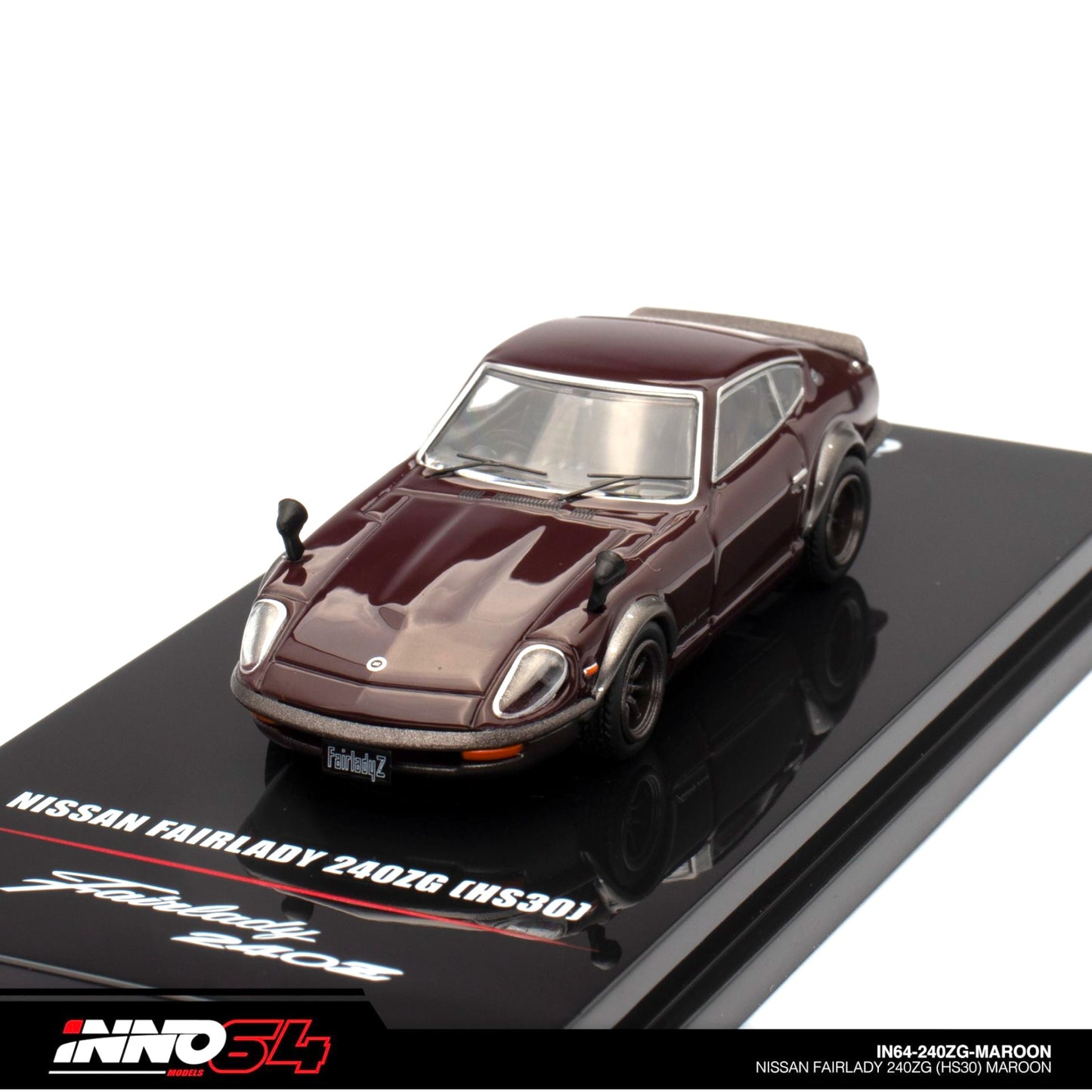 INNO64 - Nissan Fairlady 240ZG HS30, burgundy (dark red) - 1:64 - IN64-240ZG-MAROON