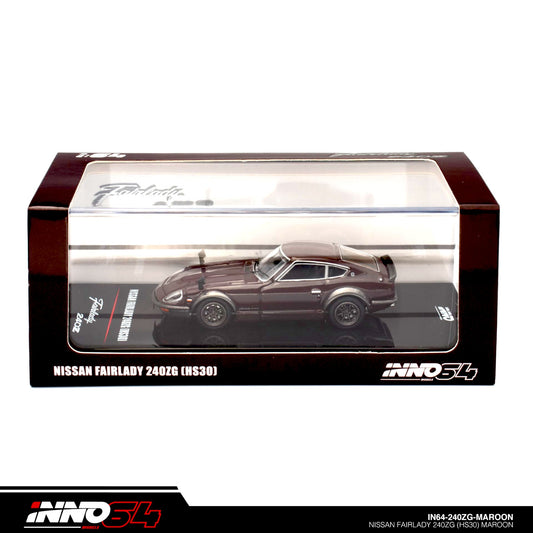 INNO64 - Nissan Fairlady 240ZG HS30, burgundy (dark red) - 1:64 - IN64-240ZG-MAROON