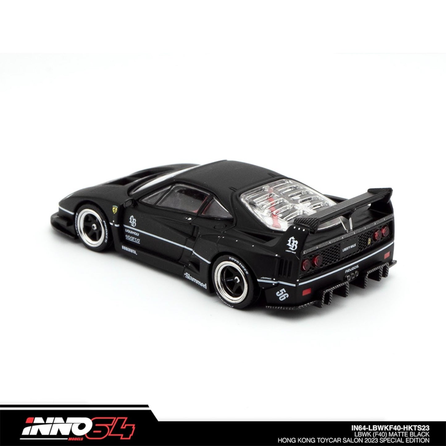INNO64 - LBWK Ferrari F40, black/white - IN64-LBWKF40-HKTS23