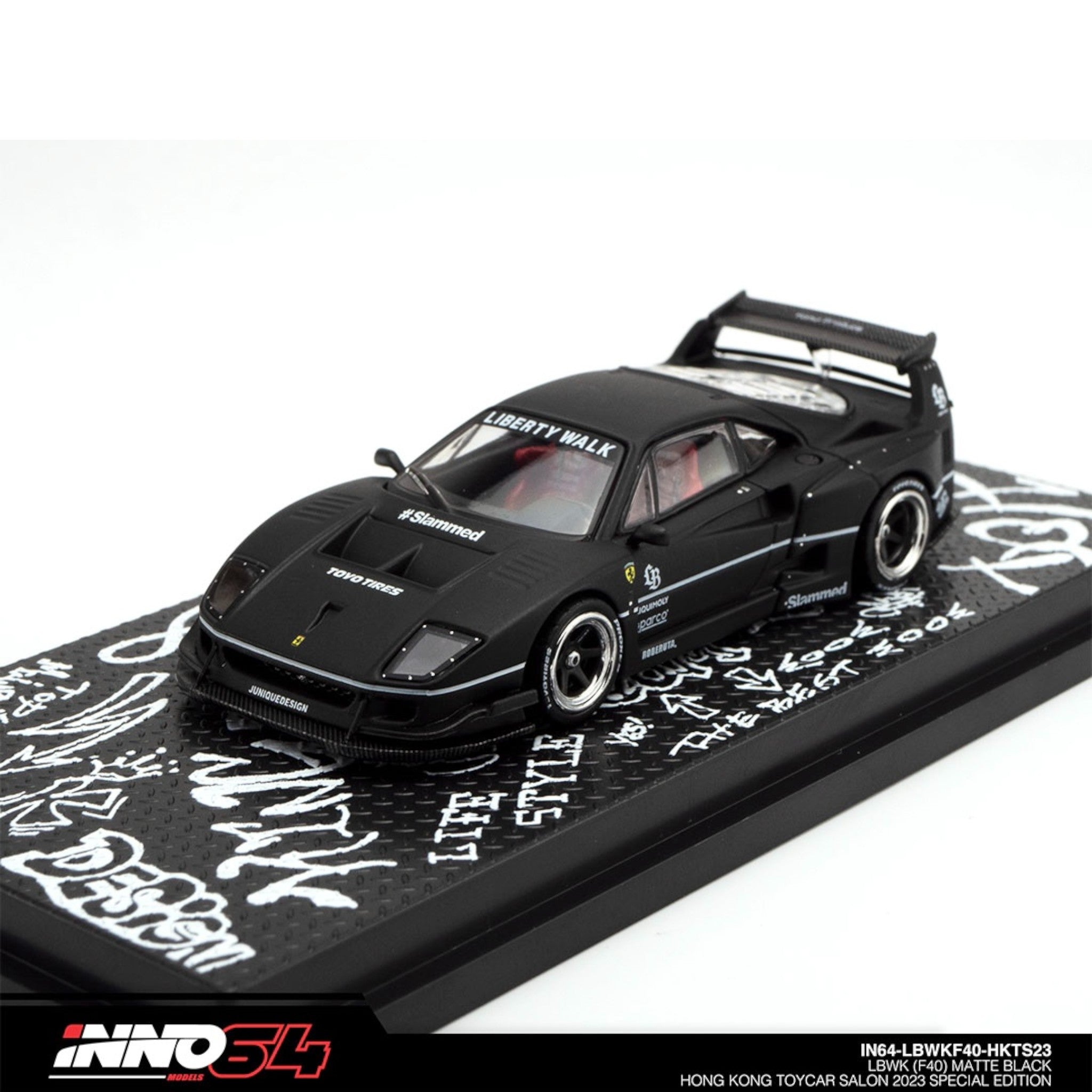 INNO64 - LBWK Ferrari F40, black/white - IN64-LBWKF40-HKTS23