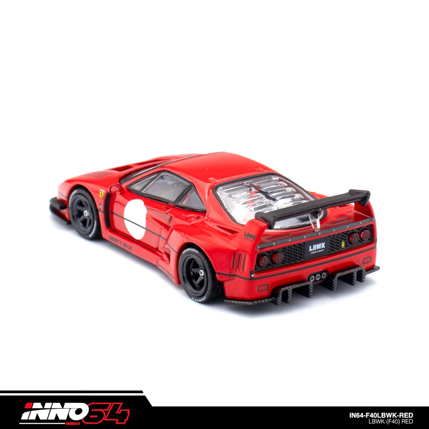 INNO64 - LBWK Ferrari F40, red - 1:64 - IN64-LBWKF40-RED