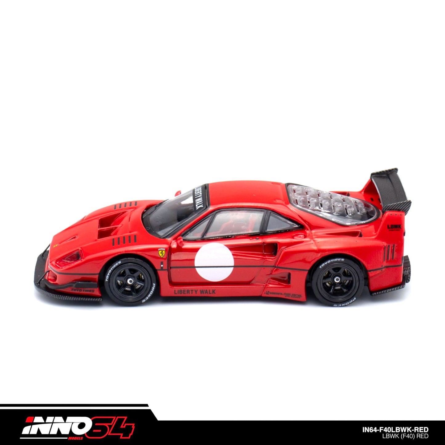 INNO64 - LBWK Ferrari F40, red - 1:64 - IN64-LBWKF40-RED