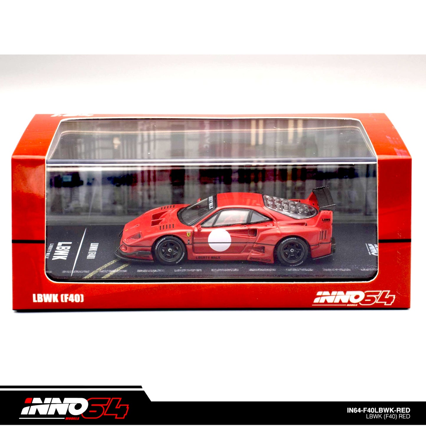 INNO64 - LBWK Ferrari F40, red - 1:64 - IN64-LBWKF40-RED