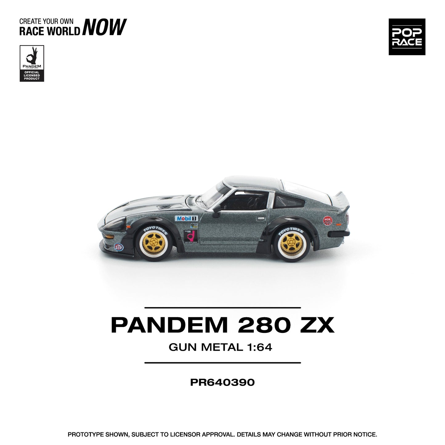 Pop Race - Pre-Order - Pandem 280ZX, gun metal - PR640390