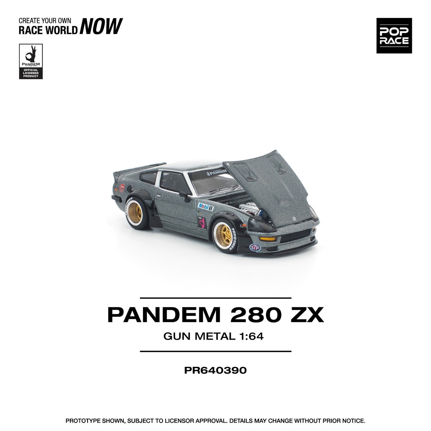 Pop Race - Pre-Order - Pandem 280ZX, gun metal - PR640390