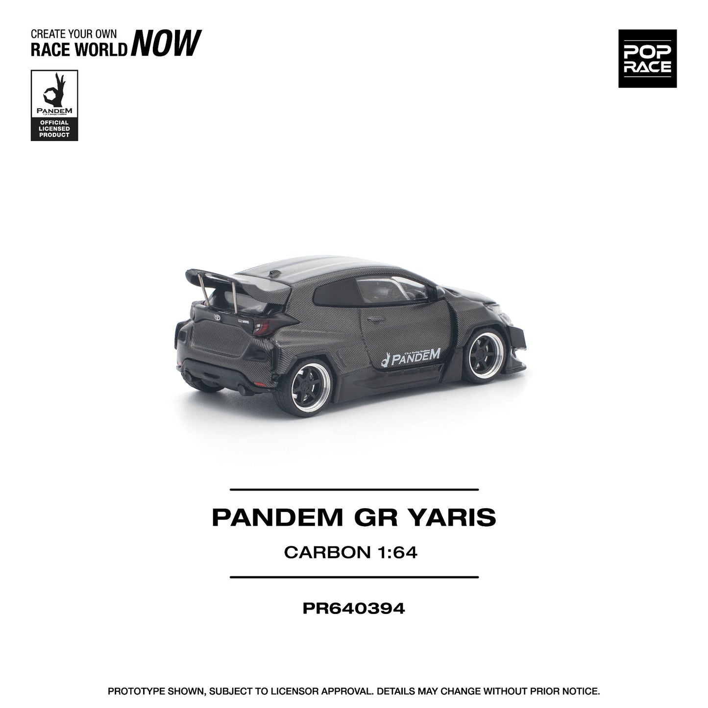 Pop Race - Pre-Order - Pandem GR Yaris, carbon - PR640394