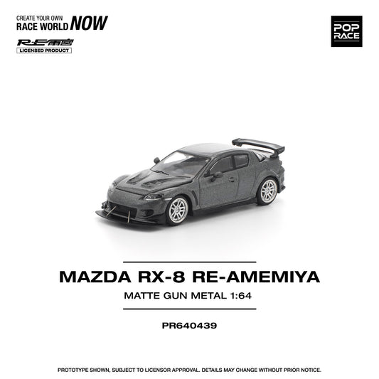 Pop Race - Pre-Order - Mazda RX-8 Re-Amemiya, matte gun metal - PR640439