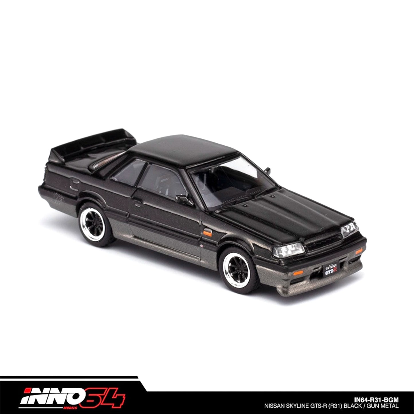 INNO64 - 1987 Nissan Skyline GTS-R R31, black/gun metal - 1:64 - IN64-R31-BGM