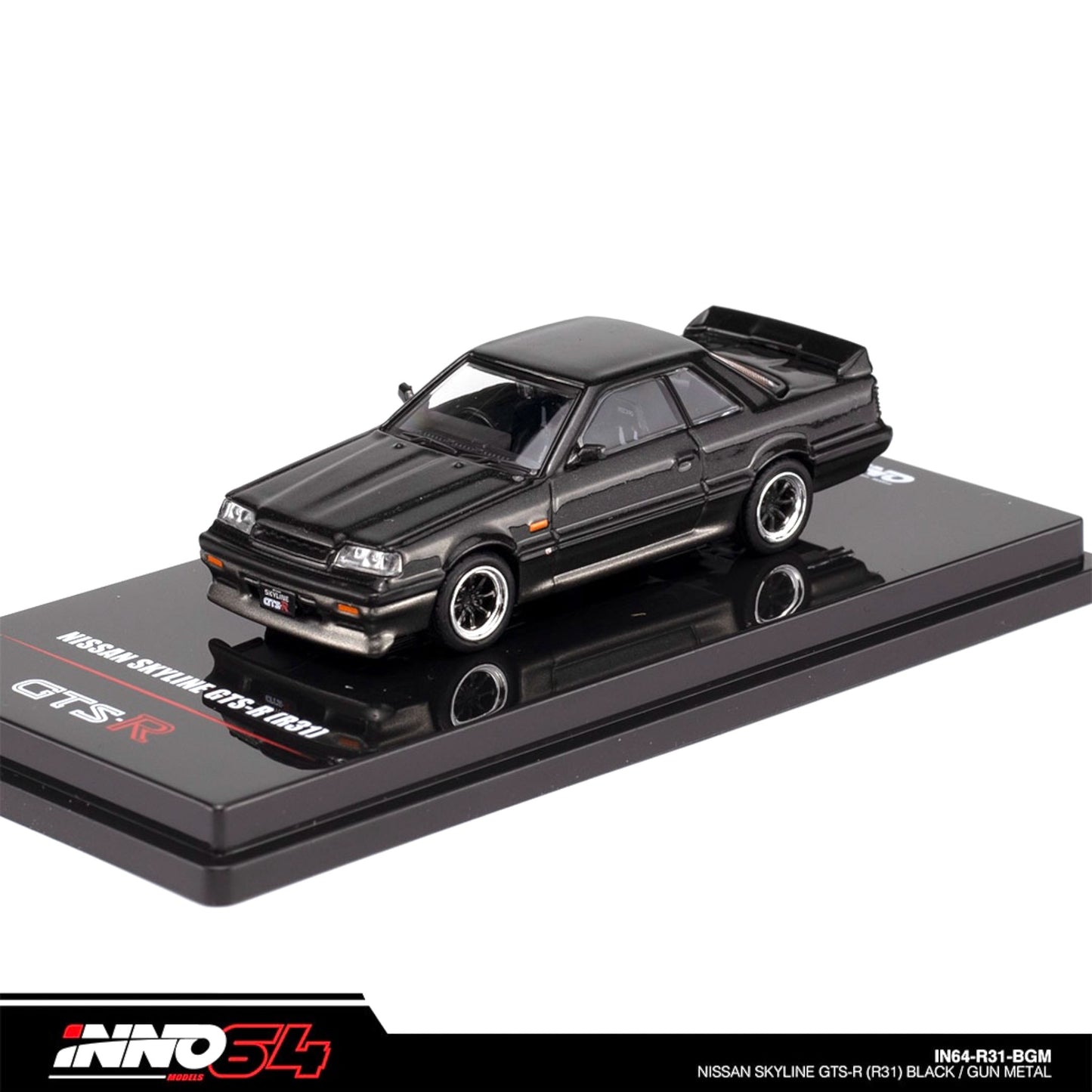 INNO64 - 1987 Nissan Skyline GTS-R R31, black/gun metal - 1:64 - IN64-R31-BGM