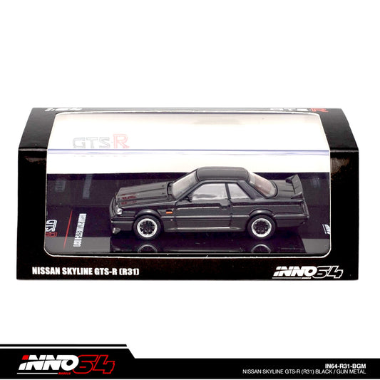 INNO64 - 1987 Nissan Skyline GTS-R R31, black/gun metal - 1:64 - IN64-R31-BGM