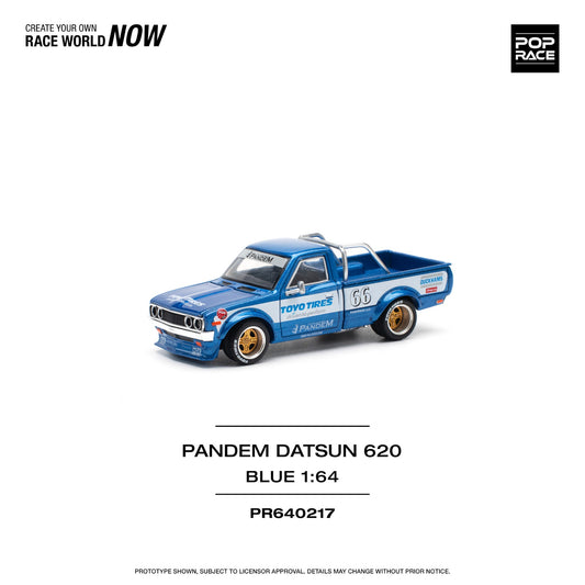 Pop Race - Pre-Order - Pandem Datsun 620, blue - PR640217