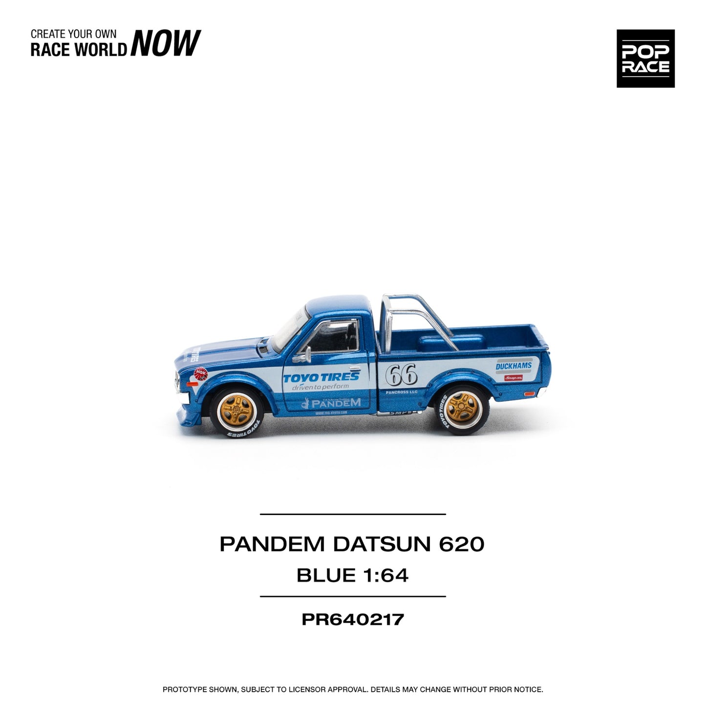 Pop Race - Pre-Order - Pandem Datsun 620, blue - PR640217