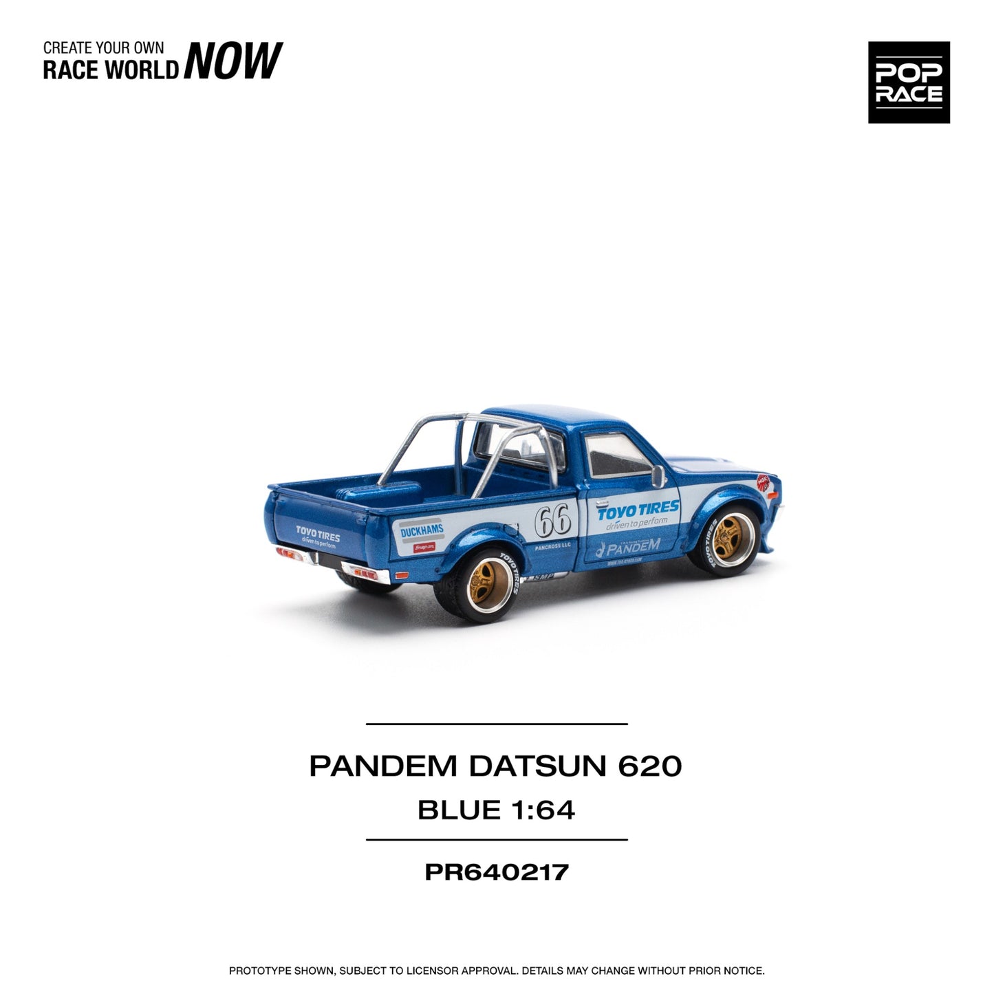 Pop Race - Pre-Order - Pandem Datsun 620, blue - PR640217