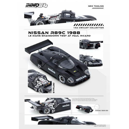 INNO64 - Pre-Order - Nissan R89C 1988 Le Mans Shake Down Test At Paul Ricard - IN64-R89C-LMT1988