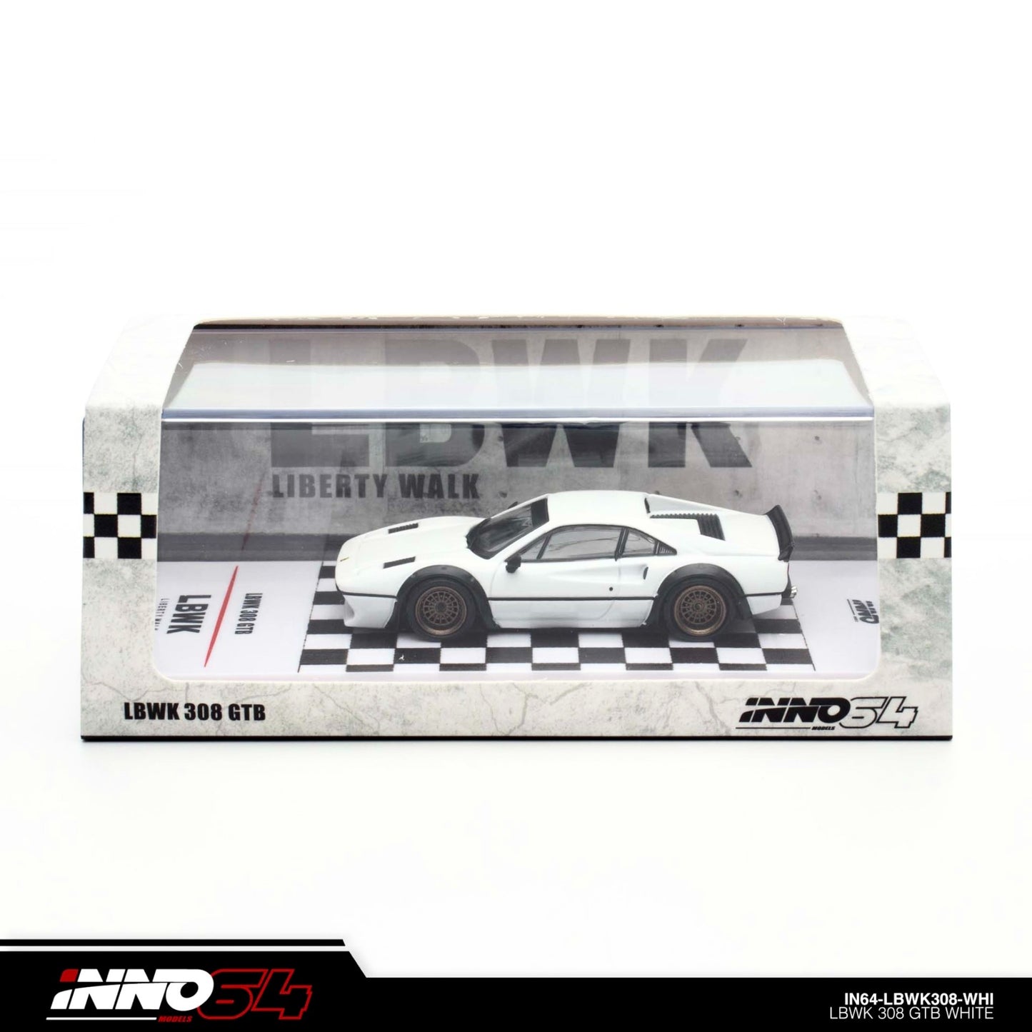 INNO64 - LBWK Ferrari 308 GTB White - IN64-LBWK308-WHI - 1:64