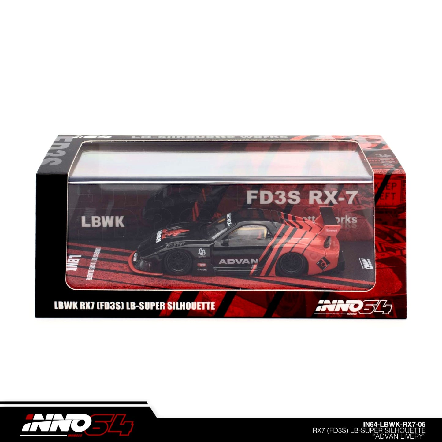 INNO64 - LBWK RX7 (FD3S) LB-SUPER SILHOUETTE "ADVAN LIVERY" - IN64-LBWK-RX7-05