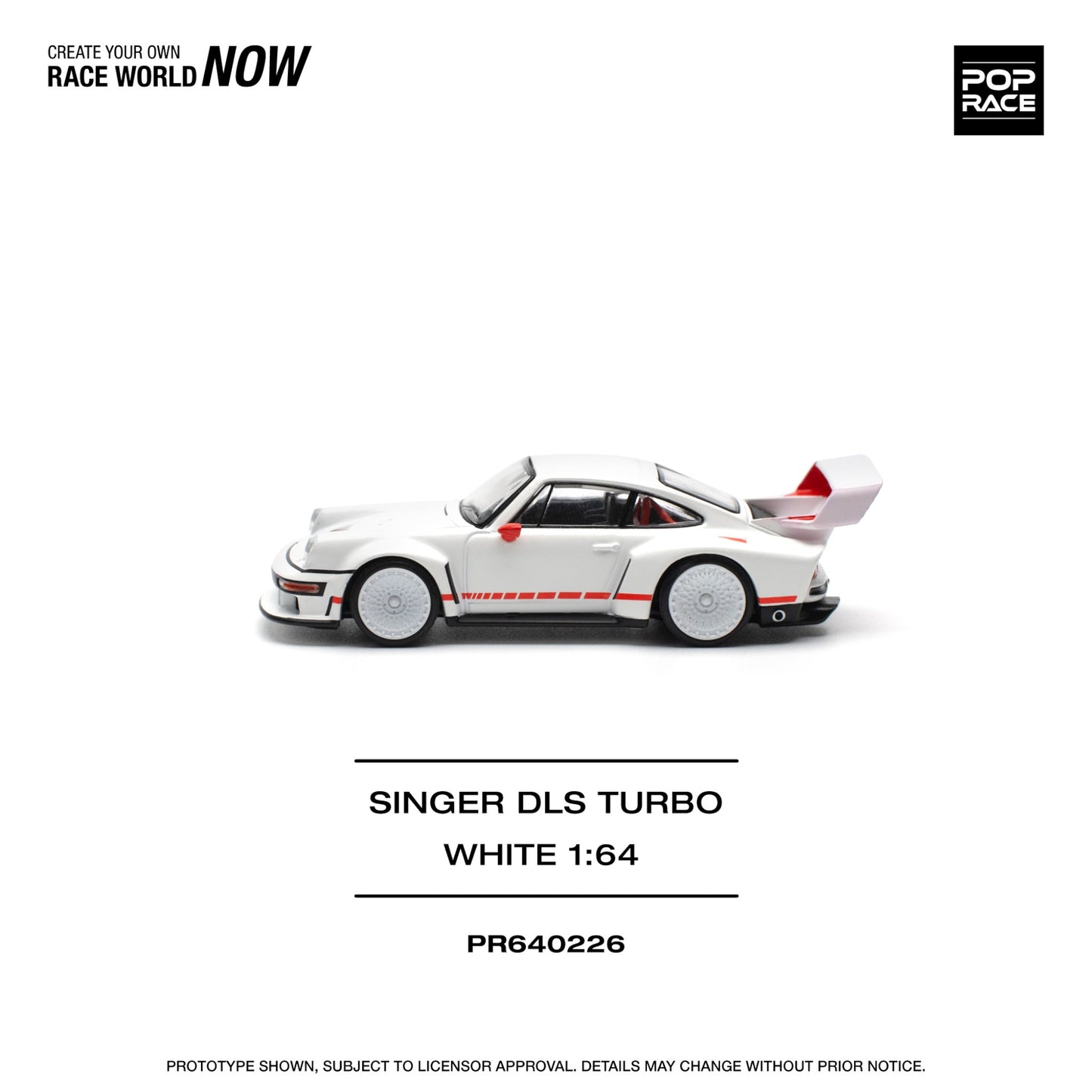 Pop Race - Pre-Order - Singer DLS Turbo (Track), white/red - PR640226