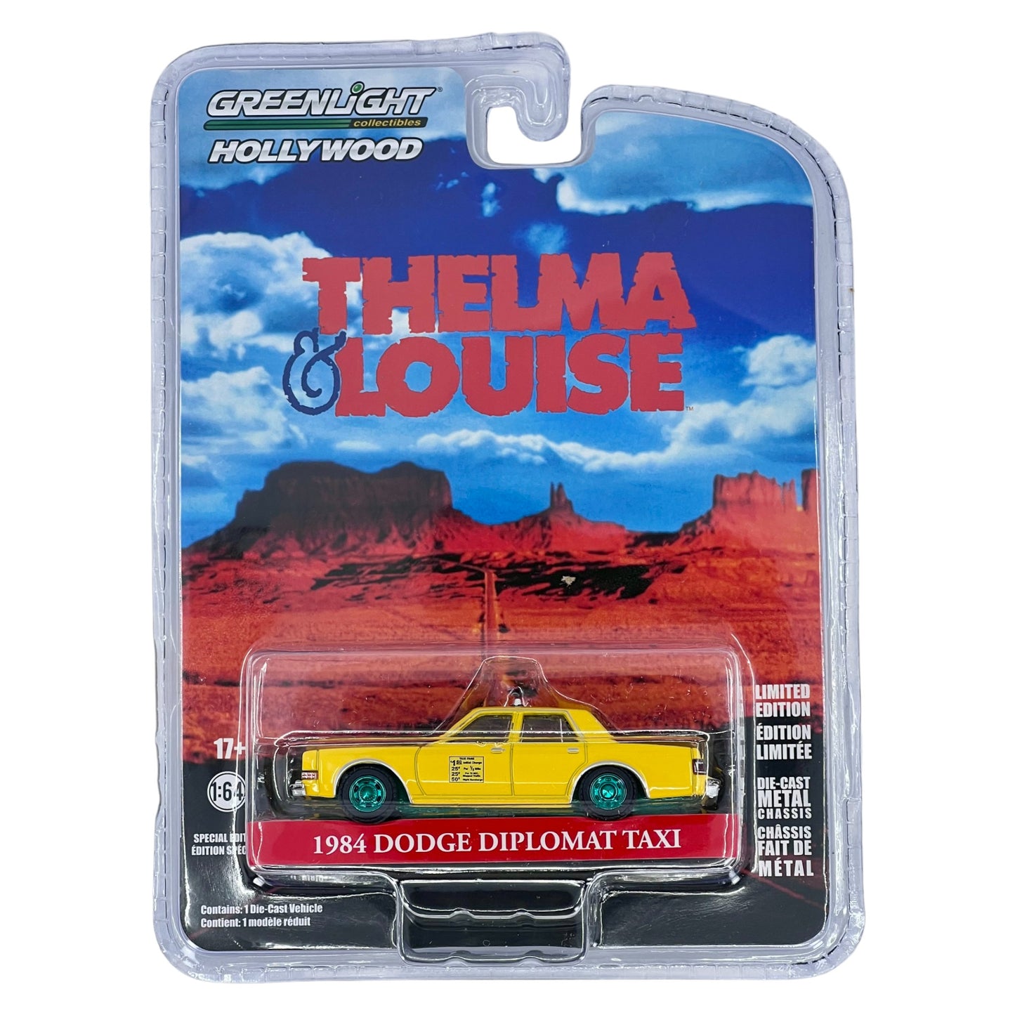 Greenlight - 1984 Dodge Diplomat Taxi - Thelma & Louise - 44945-F - Green Machine