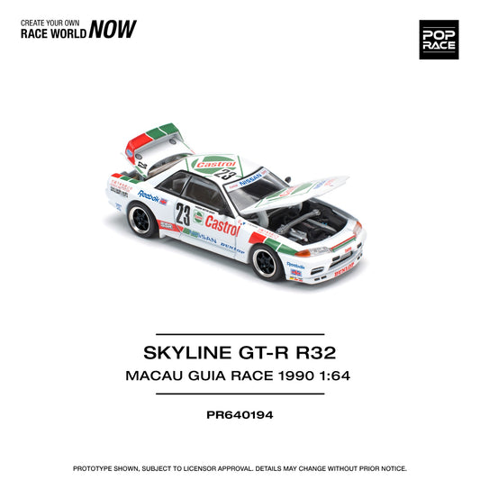 Pop Race - Pre-Order - Skyline GT-R R32 #23 Macau Guia Race 1990 Winner - PR640194